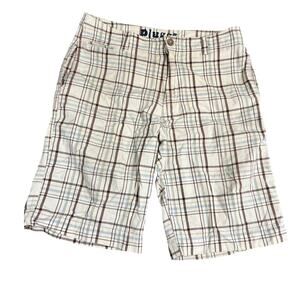 Men's Plugg Size 33 Plaid Shorts Good